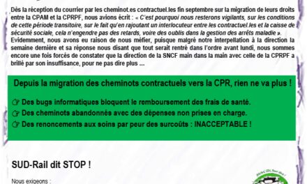 La direction déraille, nos droits aussi !