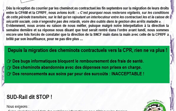 La direction déraille, nos droits aussi !