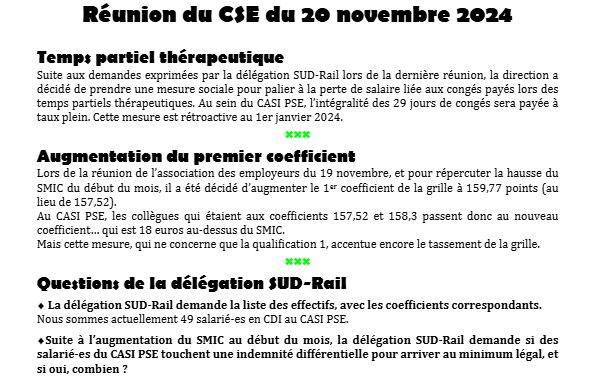CASI PSE La lettre des délégué-es