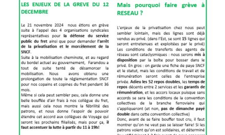 L aiguillon de l&rsquo;EIC PSE « La grève ! »