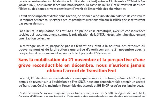 Premiers retours sur la mobilisation de fin d&rsquo;année 2024
