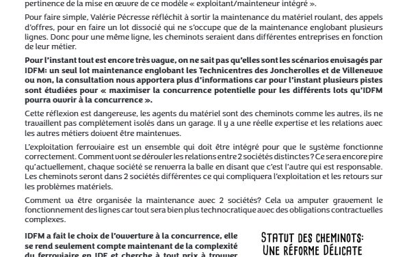 Luttes Sociales Ouverture à la concurrence des lignes D&R