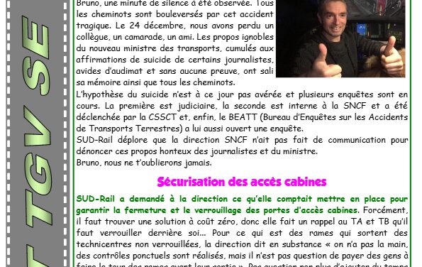 Tract ILE ET TGV Sud-est janvier 2025
