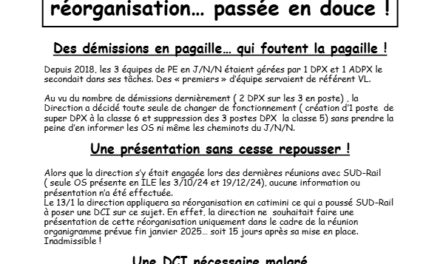 L&rsquo;incongru du TSEE : DCI réorganisation