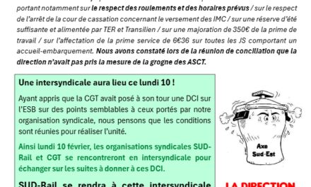 Mouvement à venir des ASCT de l&rsquo;Axe TGV Sud-Est!