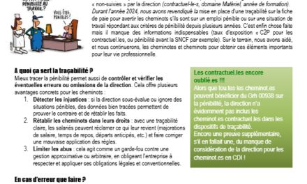 Pénibilité: les engagements obtenus par SUD-Rail doivent être appliqués partout!