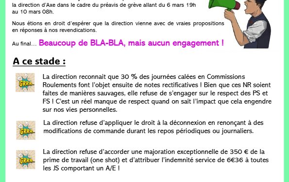 ASCT : La direction reste sourde aux revendications.