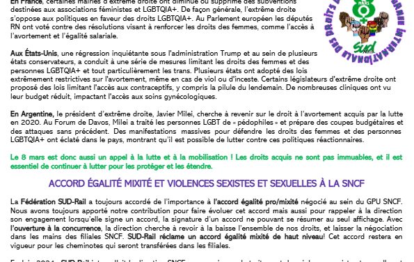 8 Mars Journée internationale de lutte pour les droits des femmes