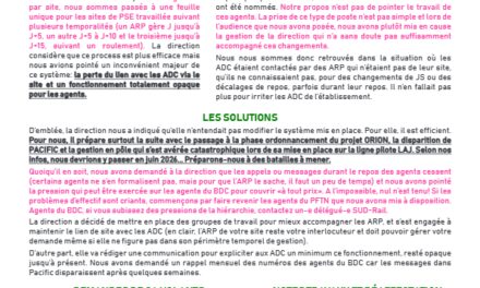 Désorganisation au BDC DEDP D/R