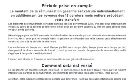 Salaires Garanties / non Garanties