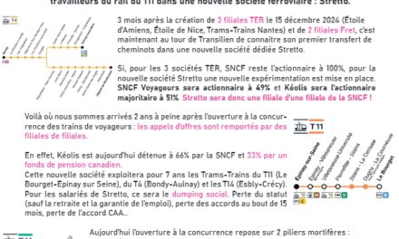 NOUVELLE ÉTAPE DANS LE PROCESSUS DE DÉMANTÈLEMENT DE LA SNCF