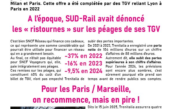 Encore un beau cadeau à Trenitalia