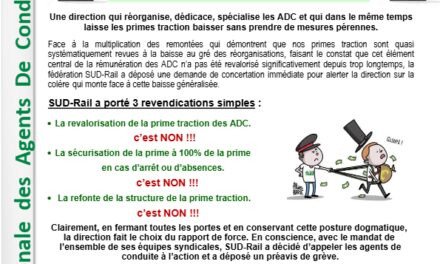 Nos primes de traction en danger Le temps de l’action !