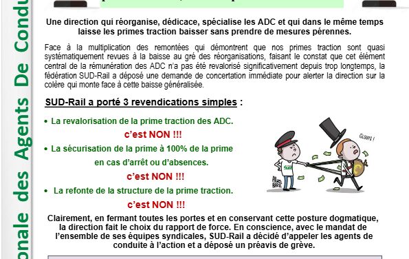 Nos primes de traction en danger Le temps de l’action !