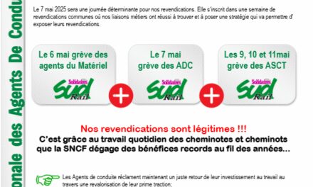 ADC toutes et tous en grève le 7 MAI !