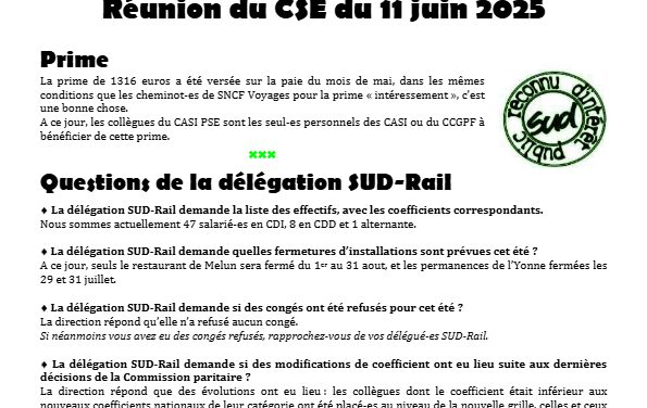 Lettre des délégué-es du personnel du CASI PSE 11/06/25