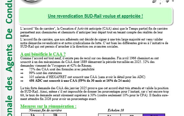 LN : Suivi de l&rsquo;accord CAA pour les ADC