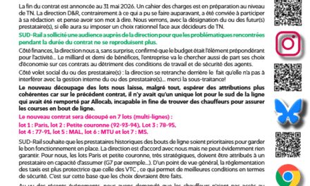Audience Contrat TAXI/VTC