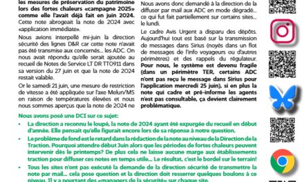 Une Direction de la Traction fantômatique, le bordel dans les établissements !