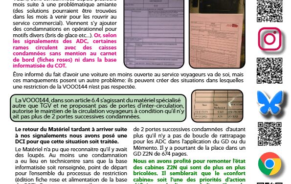 DCI Condamnation de caisses Z2N