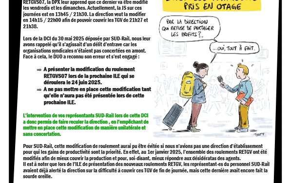 L&rsquo;insurgé Evolution roulement RETGV
