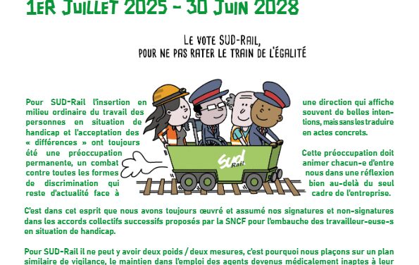 SUD-RAIL SIGNE L’ACCORD EN FAVEUR DE L’EMPLOI DES TRAVAILLEUR-EUSE-S EN SITUATION DE HANDICAP