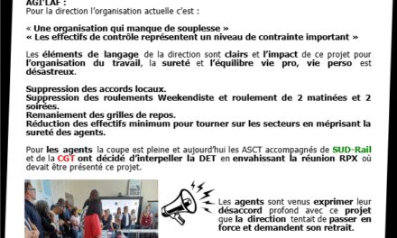Les ASCT envahissent la RPX. AGI&rsquo;LAF doit tomber !
