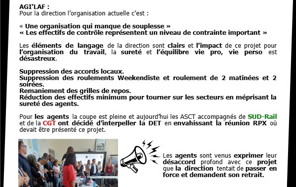 Les ASCT envahissent la RPX. AGI&rsquo;LAF doit tomber !