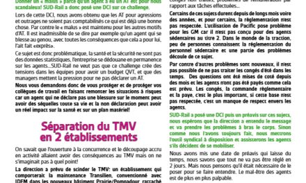 CSE D/R « Un été sans AT, pôle ordo, séparation du TMV »