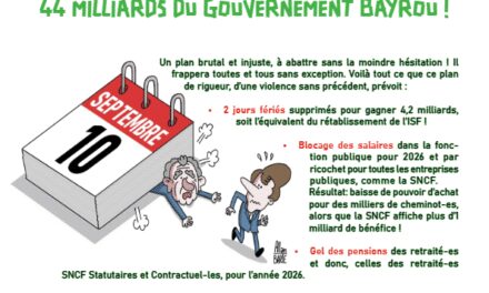Le 10 septembre en grève : RÉDUISONS À NÉANT LE PLAN DE RIGUEUR