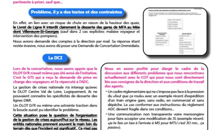 DCI DEDP D/R Cot et respect des procédures