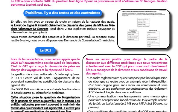 DCI DEDP D/R Cot et respect des procédures