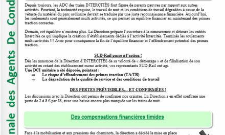 L&rsquo;info ADC : La filialisation d’Intercités et ses conséquences