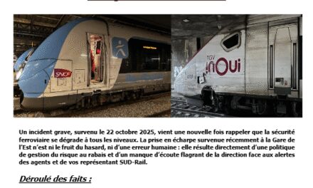 Prise en écharpe en Gare de l&rsquo;Est : Le système a failli !