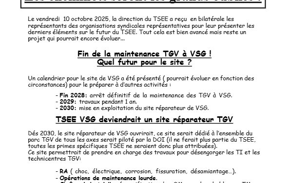 Futur du TSEE : Les cheminots seront les grands oubliés !