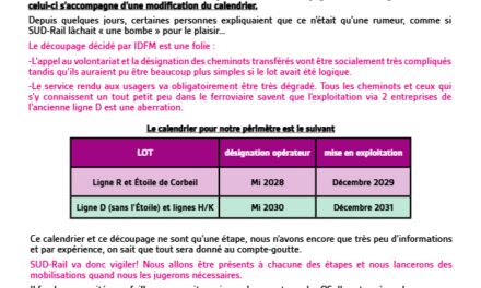 Concurrence Ligne R, Étoile de Corbeil,Ligne D: Ce n’était pas une rumeur !