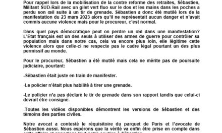 L’Etat légitime la violence contre Sébastien