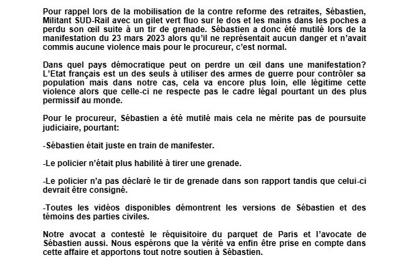 L’Etat légitime la violence contre Sébastien