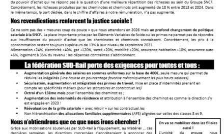 En grève le 13 janvier pour augmenter nos salaires !