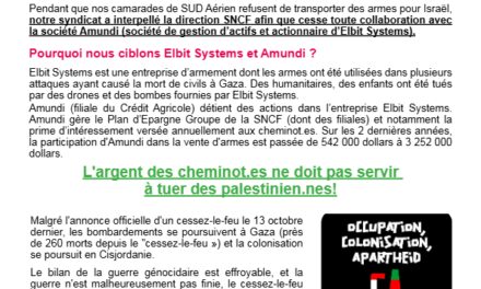 SUD-Rail s’engage pour l’application du droit international !
