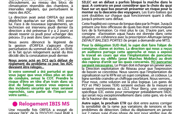 L&rsquo;INFO ADC D/R Conditions de RHR et audience RER NG