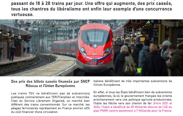 Trenitalia France : l’échec annoncé d’une politique Ferroviaire