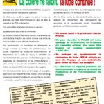 La colère ne faiblit, la lutte continue !
