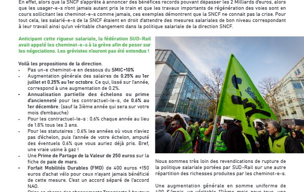 NAO 2026 : une politique salariale à bout de souffle !!