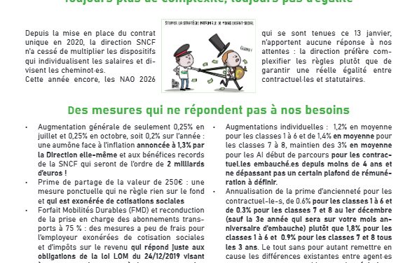 NAO 2026 : CONTRACTUEL·LES LA DIRECTION BROUILLE LES PISTES
