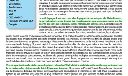 TRACT RPX ET TGV Sud-Est / janvier
