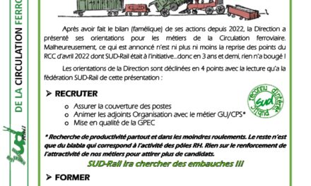 Tract de la Liaison Nationale Circulation : perspectives du plan Circul’Action 2026-2028