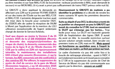 DCI DEDP D/R Z2N engagées sur la ligne R et l’Étoile de COE