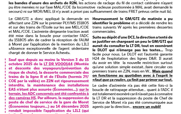 DCI DEDP D/R Z2N engagées sur la ligne R et l’Étoile de COE