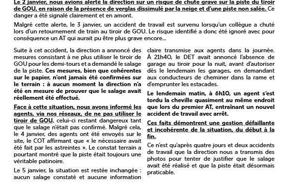 DCI DEDP D/R « Alertes ignorées, agents en danger »
